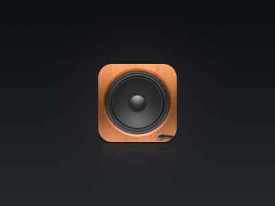 Audium iOS Icon audium icon ios speaker wood