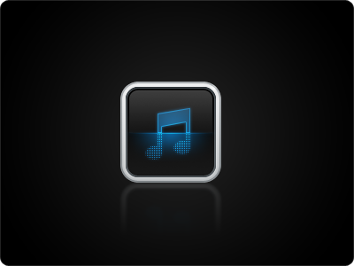 Downloader Icon 114 black blue downloader ios metal music
