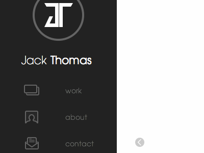 Portfolio Update about dark icon jack simple thomas website work