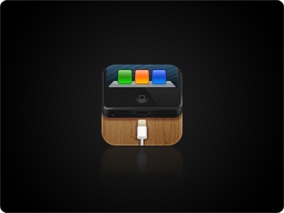 iPhone 5 Dock 114 5 cable dock icons iphone wood