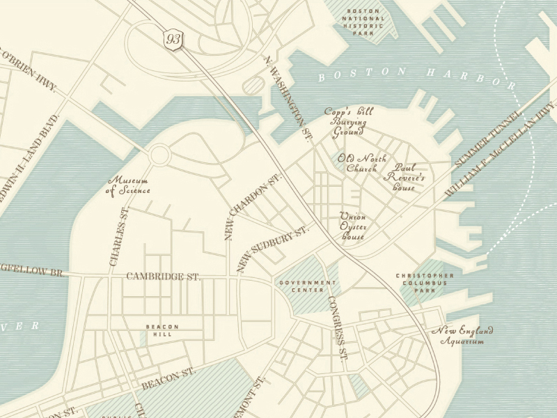 Map Boston Harbor 