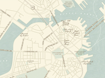 Map of Boston Harbor