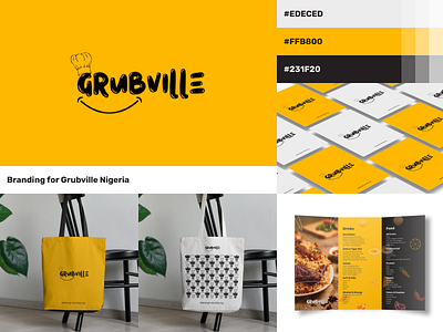 Grubville Branding adobe brand identity branding figma food graphic design graphics illustrator photoshop visual design visual identity