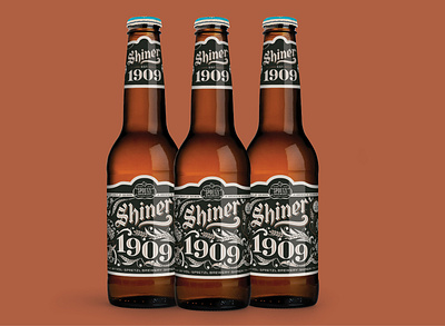 Shiner 1909 Packaging beer beer label package design packaging typogaphy