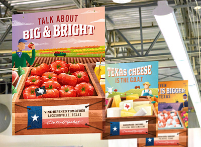 Central Market Texas Event Design branding design food illustration foodie grocery grocery store illustraion point of purchase point of sale pop texas