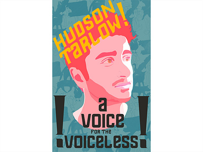 Poster: Hudson Tarlow - Animal Rights Activist colorful colorful design illustration patterns portrait poster art poster design posters