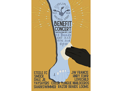 Poster: Benefit Concert for Our Wicked Lady concert concert flyer concert poster poster art poster design posters