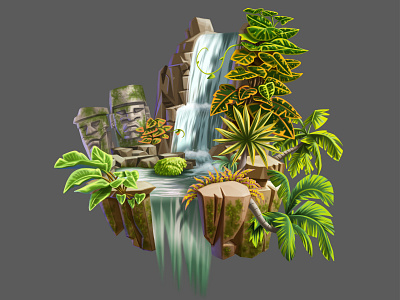 Tropical Island Concept Art childrens illustration concept art digital illustrations editorial illustration illustration marketing illustration tropical island