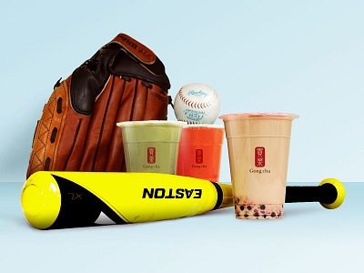 Baseball baseball beverage boba cool game season milk tea photo shoot product sport summer tea