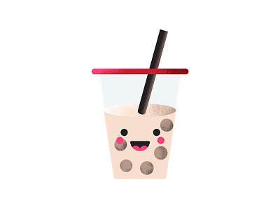 Gong cha Milk Tea Emoji beverage boba bottle bubbletea cup emoji milktea smile sweet tasty tea