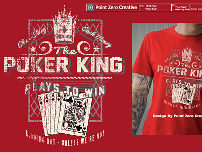 Poker King design tshirt design vector