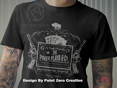 Poker.Playa illustration logo tshirt design typography vector