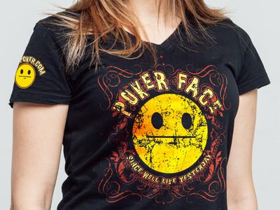 Poker Face tee design illustration tshirt design vector