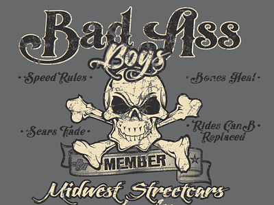 Bad.Ass.Boys Tee apparel design illustration tshirt design typography vector