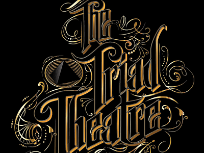 Triad Theatre Poster illustration logo poster art typography vector