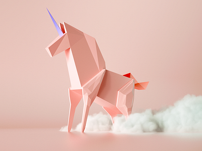 Fantasy 3d art 3d illustration cinema4d cloud design fantasy francisco cortes illustration magic octanerender pink poetry pony puple unicorn