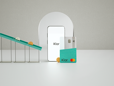 Klar Incoming transaction 3d art 3d illustration app bank cinema4d credit card digital banking klar mobile mobile app money octanerender screen