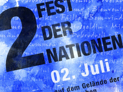 Fest der Nationen helvetica poster watercolor