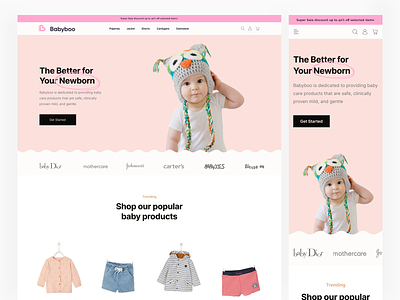 Babyboo Web KIT 🍼 baby baby care baby shop baby store pink pinky responsive responsive design responsive web design responsive website responsive website design ui kit web web design web kit website website concept website design websites wordpress