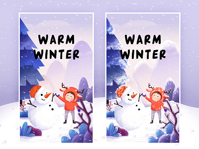 Warm winter illustration