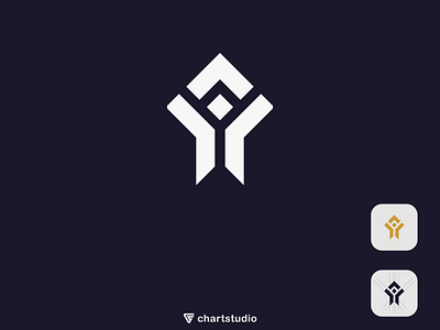 Y monogram app art branding design flat icon illustration illustrator lettery logo logo design vector