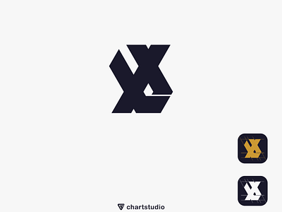 XXL logo app branding design flat icon illustration logo monogram ui ux vector