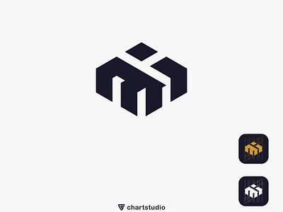 mi logo app branding design flat icon illustration logo ui ux vector