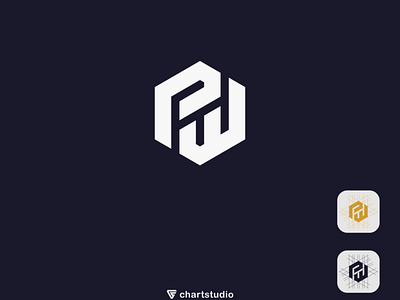 pw logo app branding design flat icon illustration logo ui ux vector