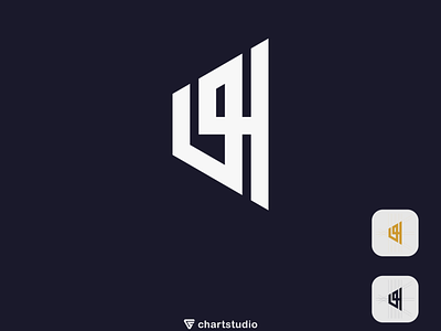 GH logo app best branding design flat icon illustration logo mark simple ui ux vector