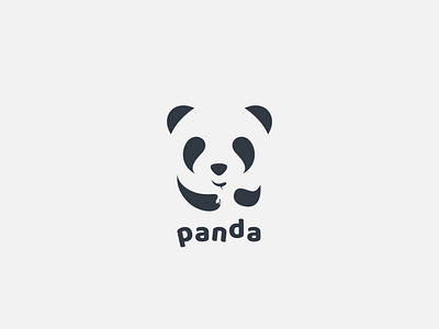 panda logo app branding design flat icon illustration logo ui ux vector