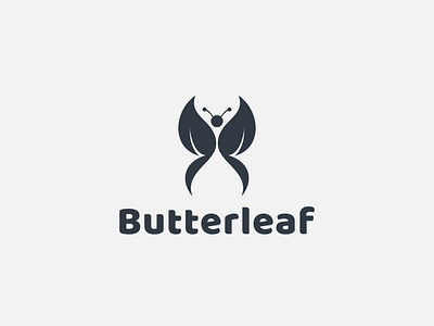 butterleaf logo app best branding butterfly design flat icon illustration leaf logo modern simple ui ux vector