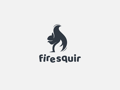 Fire Squir Logo Design app awesome branding design flat great design icon illustration logo modern negatif space simple squirrel vector