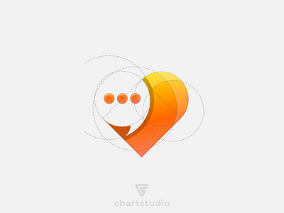 Love Chat Logo Design app awesome branding design flat goldenratio grid logo grid sytem icon illustration line art logo modern simple vector