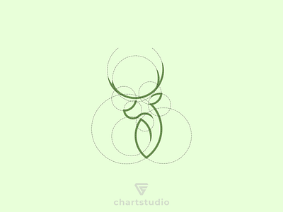 Deer logo Design animal app branding deer design flat golden ratio grid sytem icon illustration line art logo logo creator logo grid logo inspiration vector