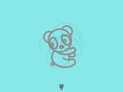 Panda Logo Design animal app branding design flat golden ratio grid logo icon illustration line art logo panda pet vector