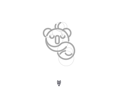 Koala Logo Design animal app branding design flat golden ratio grid logo icon illustration koala line art logo logo creator vector