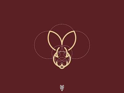 Rabbit Logo Design app branding design flat golden ratio grid logo icon illustration line art logo rabbit vector