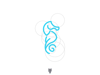 Sea Horse Logo Design app branding design flat golden ratio grid logo icon illustration line art logo sea horse vector