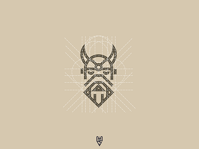 Viking Logo Design app branding design flat golden ratio grid logo icon illustration line art logo logo creator vector viking