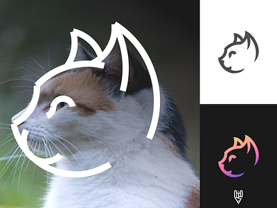Cat Logo Design animal app branding catlove design flat golden ratio grid logo icon illustration line art logo logo creator pet petlover ui vector