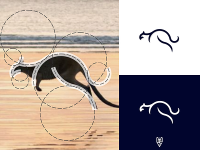 Kangaroo Logo Design app branding design flat golden ratio grid logo icon illustration kangaroo line art line art logo logo logo creator vector