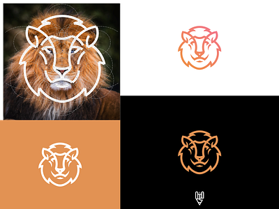 Lion Logo Design app branding design flat golden ratio grid logo icon illustration line art lion logo logo creator ui ux vector