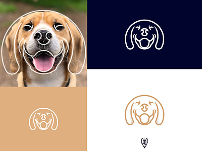 Dog Logo Design app branding design flat golden ratio grid logo icon illustration line art logo ui ux vector