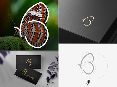 Butterfly Logo Design app branding butterfly design flat golden ratio grid logo icon illustration line art logo logo creator ui ux vector