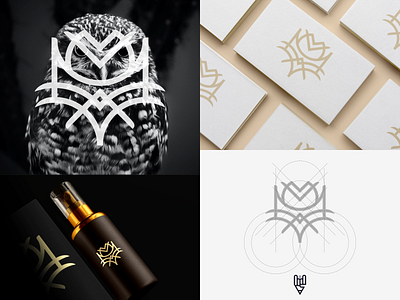 Owl Logo Design app branding design flat golden ratio grid logo icon illustration line art logo logo creator owl vector