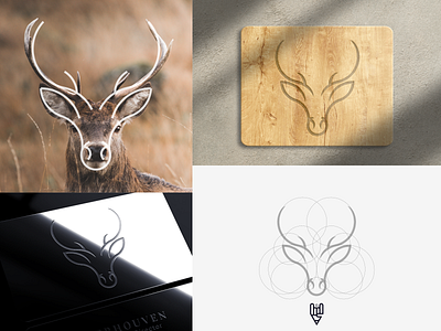 Deer Logo Design app branding deer design flat golden ratio grid logo icon illustration line art logo ui ux vector