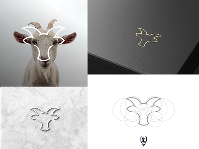 Goat Logo Design app branding design flat golden ratio graphic design grid logo icon illustration line art logo ui vector