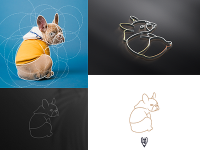 Dog Logo Design app branding design flat golden ratio graphic design grid logo icon illustration line art logo vector