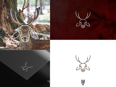 Deer Logo Design app branding deer design flat golden ratio graphic design grid logo icon illustration line art logo vector