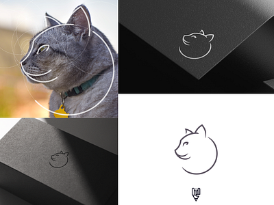 Cat Logo Design app branding design flat golden ratio graphic design grid logo icon illustration line art logo ui vector